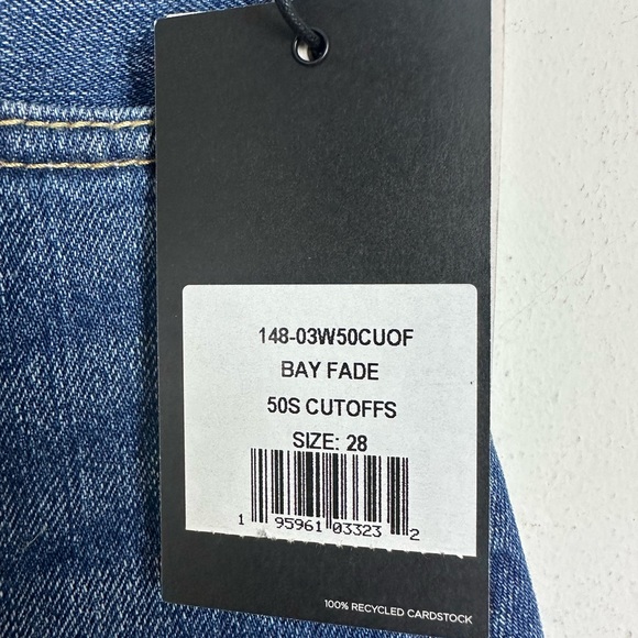 NWT RE/DONE Originals 50's Cutoff Denim Shorts Medium Button fly Rigid Denim 28 - Picture 3 of 10